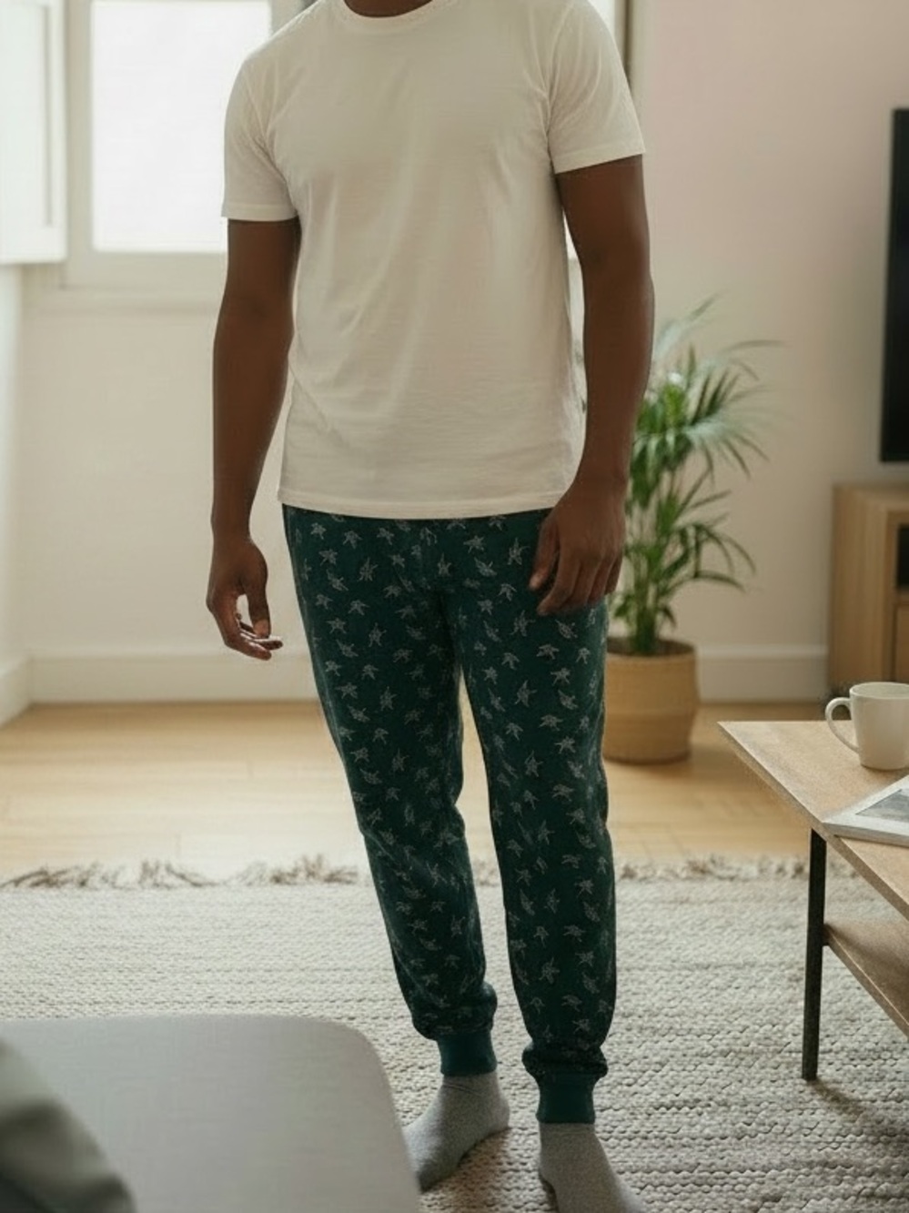Goodfelllow Men's Teal Patterned Lounge Pants size 5X